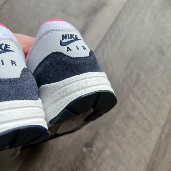 Nike Air Max 1 Pure Platinum Midnight Navy Racer Pink Size 5 - Picture 7 of 12